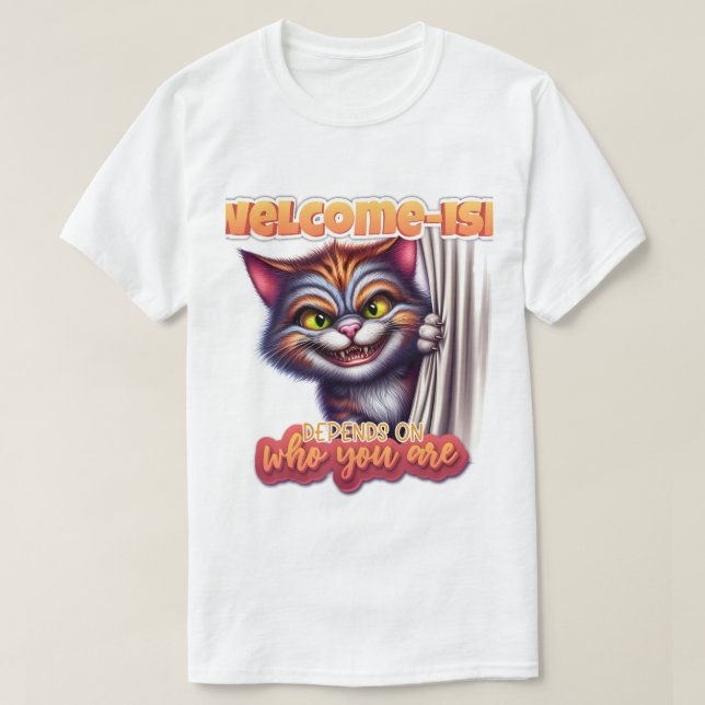 Camiseta Funny Sarcastic quote Cat Sublimation design  (Diseño del anverso)
