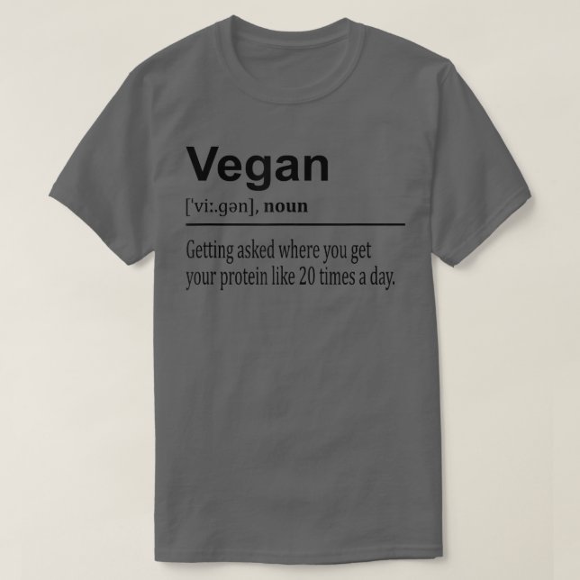Camiseta Funny Sarcastic Vegan Definition  (Diseño del anverso)