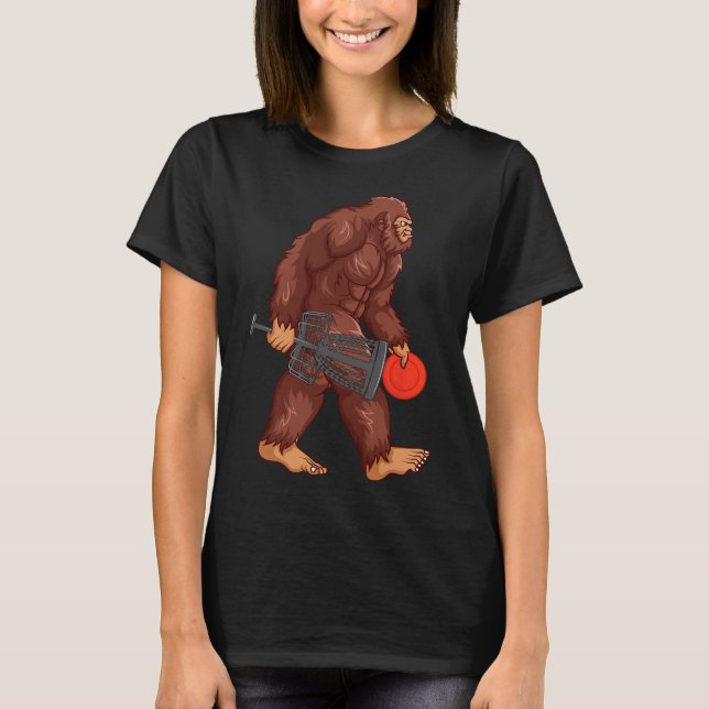 Camiseta Funny Sasquatch Lover Disc Golf Gift Bigfoot Disc  (Anverso)