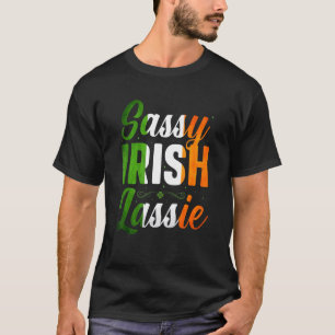 Camiseta Funny Sassy Irish Lassie Saint Patricks Day Orgull