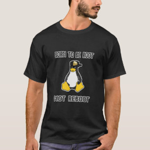 Camiseta Funny sassy linux IT admin nace para ser root
