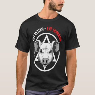 Camiseta Funny Satan Pig Vegan Animal Lover