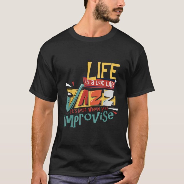 Camiseta Funny Sax Player regala música jazz saxofón (Anverso)
