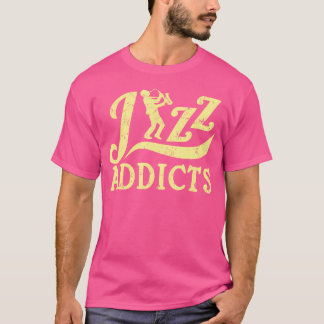 Camiseta Funny Saxofón Jazz Music Aover Jazz Addicate