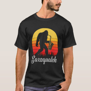 Camiseta Funny Saxophone Design, Saxsquatch, Sci-Fi Woodwin