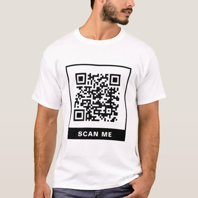 Camiseta Funny Scan Me QR-Code T-Shirt (Anverso)