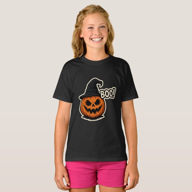 Camiseta  Funny & Scary Halloween Sticker  (Anverso completo)