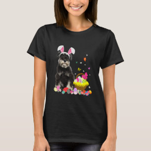 Camiseta Funny Schnauzer Bunny Easter Day Dog