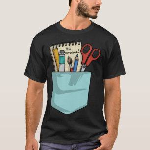 Camiseta Funny School Accessories Kit Pocket Appards Niños
