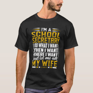 Camiseta Funny School Secretary Office Assistant Dad Husban