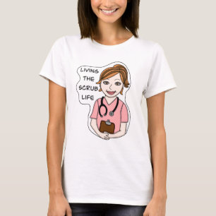 Camiseta Funny Scrubs Pun   Vida de enfermeras