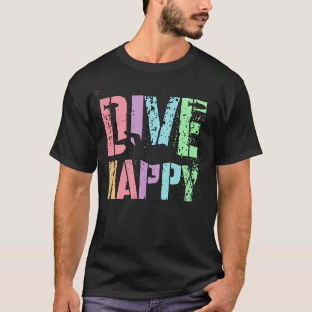 Camiseta Funny Scuba Dive Happy Squad Divers Captain Girls  (Anverso)