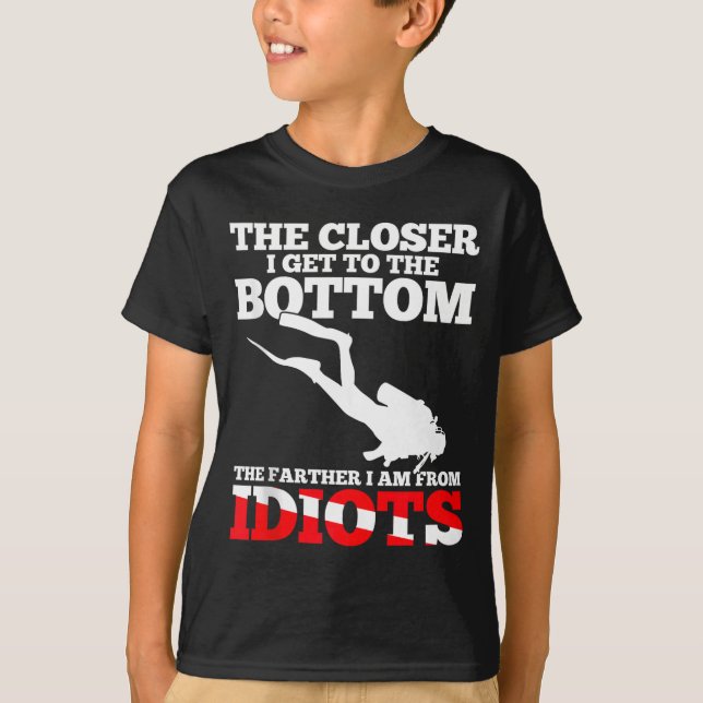 Camiseta Funny Scuba Diving Flag Dive Quote Scuba Diver Gif (Anverso)