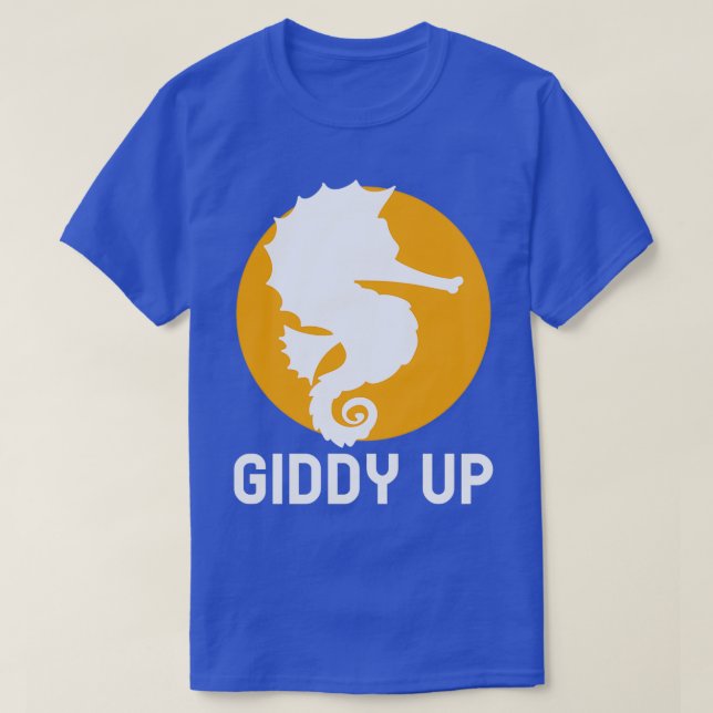 Camiseta Funny Sea Horse Aqua Water Aerobic (Diseño del anverso)