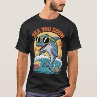 Camiseta Funny Sea You Soon Retro  Summer Vacation