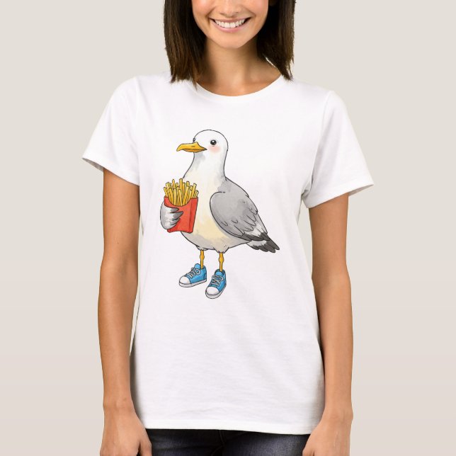 Camiseta Funny Seagull Fries Sneakers (Anverso)
