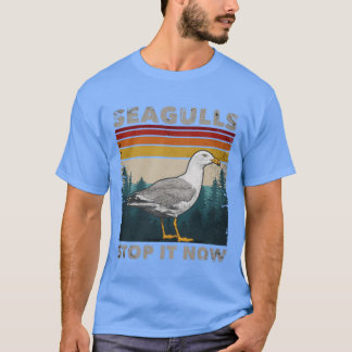 Camiseta Funny Seagulls Stop It Now Bird Lover 80s Retro fr