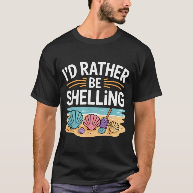 Camiseta Funny Seashell Design For Men Women Sea Shell Seas (Anverso)