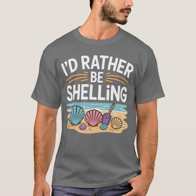 Camiseta Funny Seashell Design for Men Women Sea Shell Seas (Anverso)