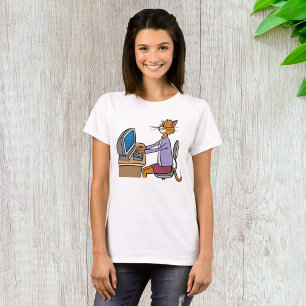 Camiseta Funny Secretary Cat Personalizado Office Humor