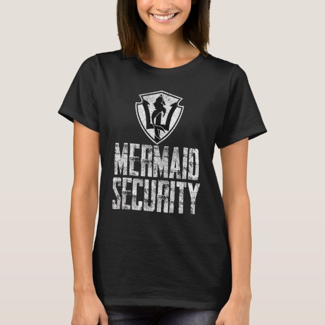 Camiseta Funny seguridad de Sirena y protección presente (Anverso)