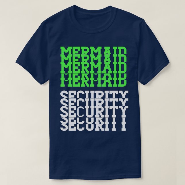 Camiseta Funny seguridad MERMAID 2 (Diseño del anverso)