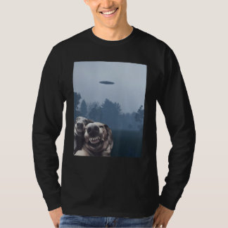 Camiseta Funny selfie Dogs With Alien UFO Funny Dog With hi