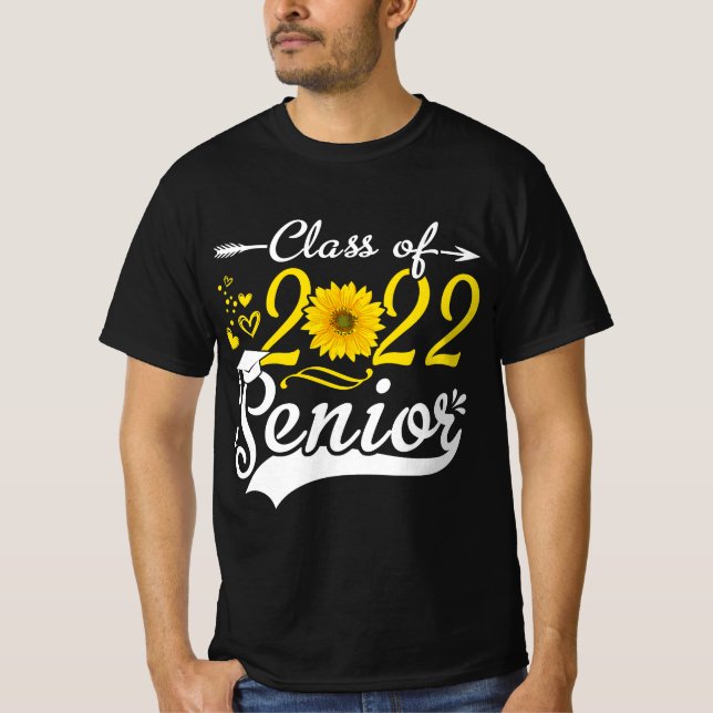 Camiseta Funny Senior Class Of 2022 22 Sunflower Graduation (Anverso)
