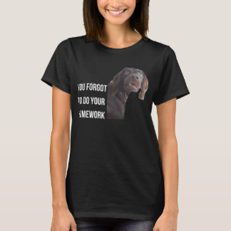 Camiseta Funny Setter Black Gordon Meme que olvidaste la ta