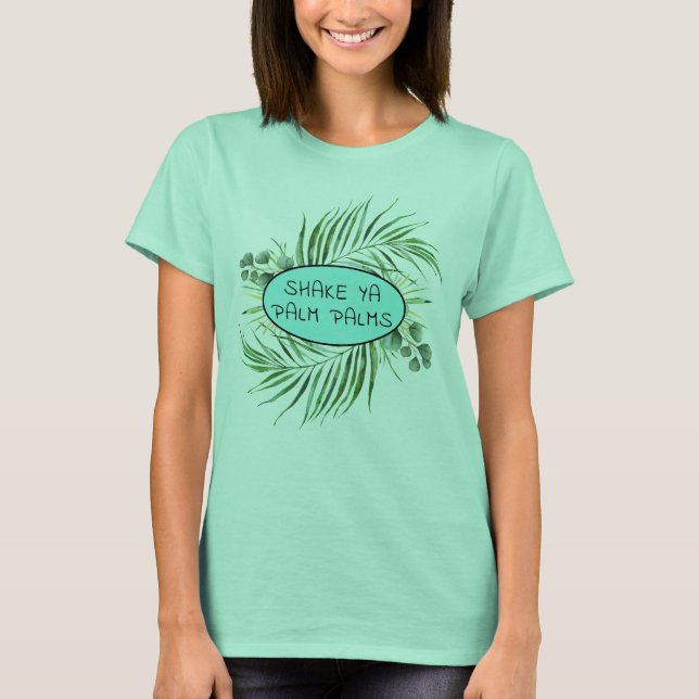 Camiseta Funny Shake Tropical Ya Palm Palms (Anverso)