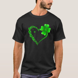 Camiseta Funny Shamrock Clovers Heart Irish Ireland St. Pat