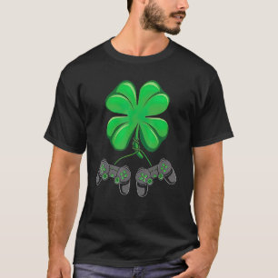 Camiseta Funny Shamrock Gamer Irish Game Controller St Patr