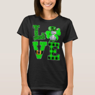 Camiseta Funny Shamrock Green Plaid Love Mule St. Patrick's