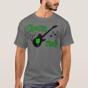 Camiseta Funny Shamrock Guitar Jugador Shirt St