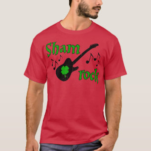 Camiseta Funny Shamrock Guitar Player Shirt St