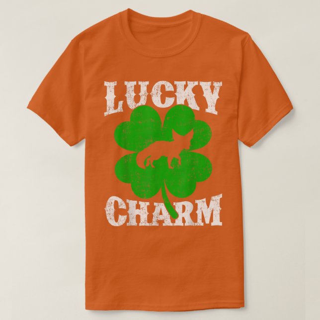 Camiseta Funny Shamrock Leaf Lucky Charm Fennec Fo St Patri (Diseño del anverso)