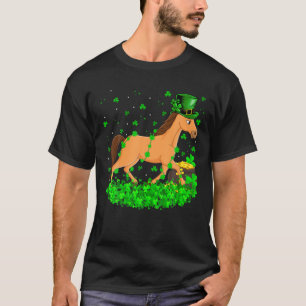 Camiseta Funny Shamrock Leprechaun Gorra Horse St. Patrick'