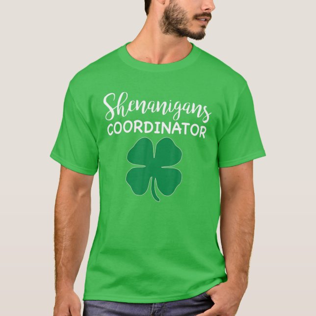 Camiseta Funny Shamrock St Patrick, coordinador de Shenanig (Anverso)