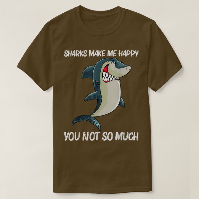 Camiseta Funny Shark Design For Men Women White Shark Lover (Diseño del anverso)