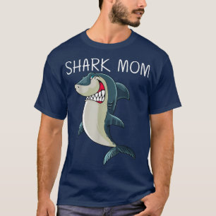Camiseta Funny Shark Design For Mom Mother White Shark Love
