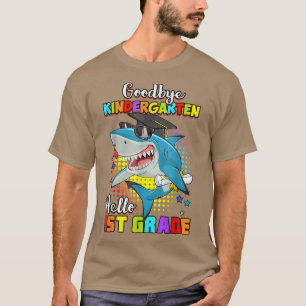 Camiseta Funny Shark Goodbye Kindergarten Graduation Hello 