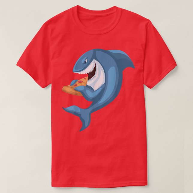 Camiseta Funny Shark Pizza Shark And Pizza Shark Eating Piz (Diseño del anverso)