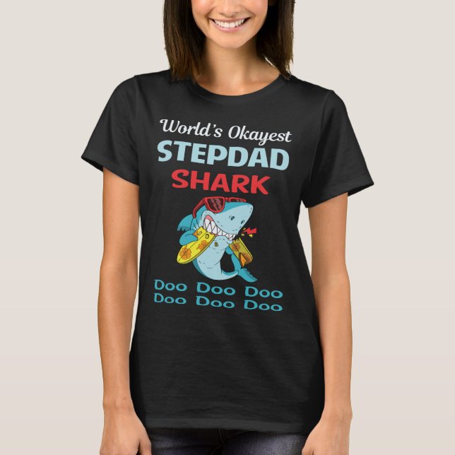 Camiseta Funny Shark STEPDAD (Anverso)