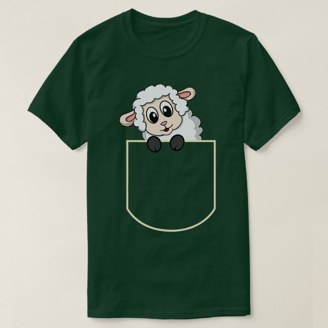 Camiseta Funny Sheep In The Pocket Gift Lamb Pocket  (Diseño del anverso)