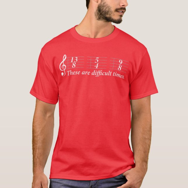 Camiseta Funny Sheet Music for Musicianhese are Difficultim (Anverso)
