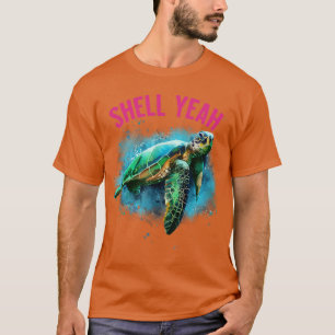 Camiseta Funny Shell Yeah Vacation Beach Turtle