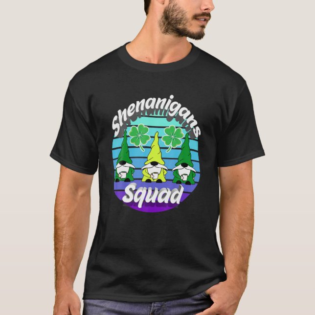 Camiseta Funny Shenanigans Squad Teacher Retro St Patricks (Anverso)