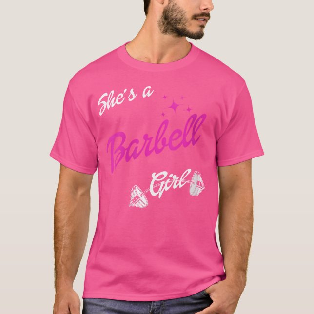 Camiseta Funny She'S A Barbell Girl (Anverso)