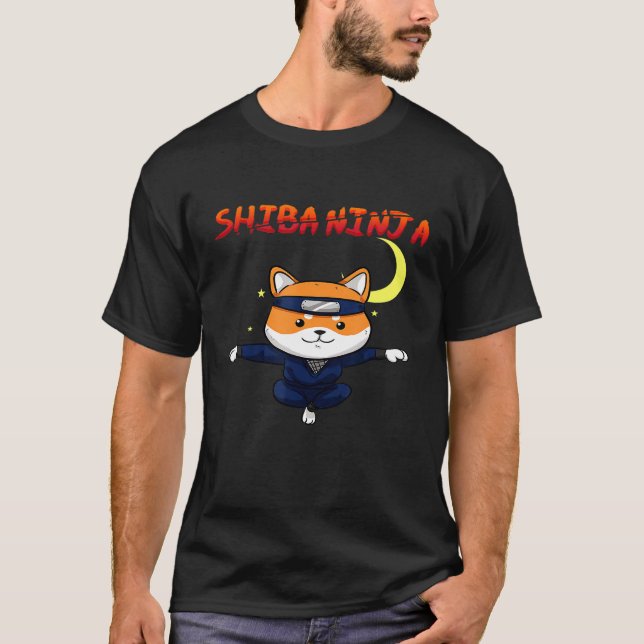Camiseta Funny Shiba Inu Uni Dog Fly Ninja Karate Master Mo (Anverso)
