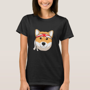 Camiseta Funny Shiba Inu Uni Dog Red Tradicional Bandana Ol